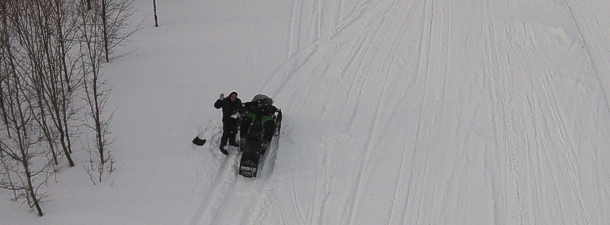 snowmobile trail 4-496 Hillman Michigan snowmobiling