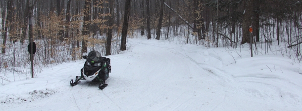 snowmobile trail 4-496 Hillman Michigan snowmobiling