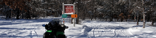 snowmobile trail 4-496 Hillman Michigan snowmobiling