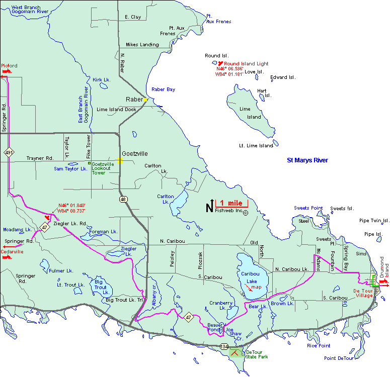 Michigan Snowmobiling Detour Village Snowmobile Trail Map Michigan Sledhead™ 5510