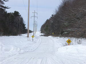 snowmobile trail 99 US-23 staging area Cheboygan Michigan snowmobiling