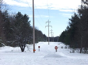 snowmobile trail 99 US-23 staging area Cheboygan Michigan snowmobiling